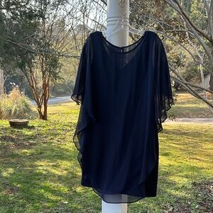 Connected Apparel Navy Blue Dress